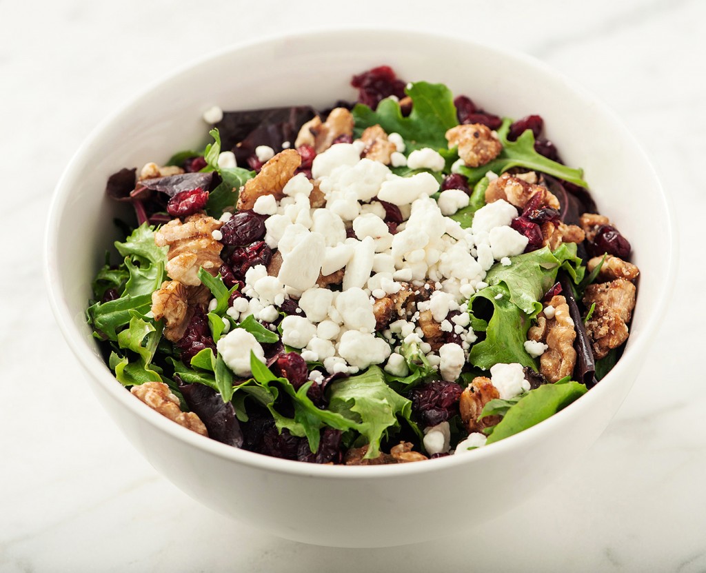 mixed-greens-salad-with-cranberries-walnuts-and-goat-cheese