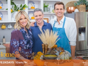 Debbie Matenopoulos and Cameron Mathison welcome âUltimate Cowboy Showdownâ stars, J Storme Jannise and Tara Powers. âEntertaining with Bethâ host, Beth Le Manach bakes a pear spice cake. Chef Marcel Cocit prepares pumpkin soup. âUp and Runningâ author, Jami Marseilles visits our home. Captain Branden Silverman of the Los Angeles Fire Department shares important fire safety information for the whole family. Paige Hemmis creates corn vases. Kym Douglas is here with super scrubs for exfoliation. Ken Wingard and Balsam Hillâs Mac Harman design a fall porch. Maria Provenzano shows us DIY beanie bottle toppers. Our family members answer viewer questions.   Credit: Â© 2019 Crown Media United States, LLC | Photo: Keith Castillo/ Alexx Henry Studios, LLC.